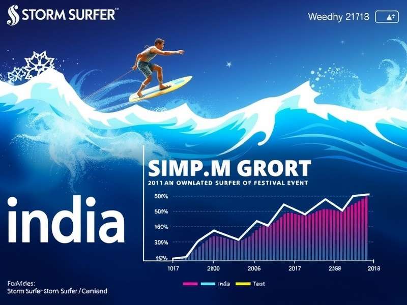 Storm Surfer gameplay screenshot showing character surfing through waves