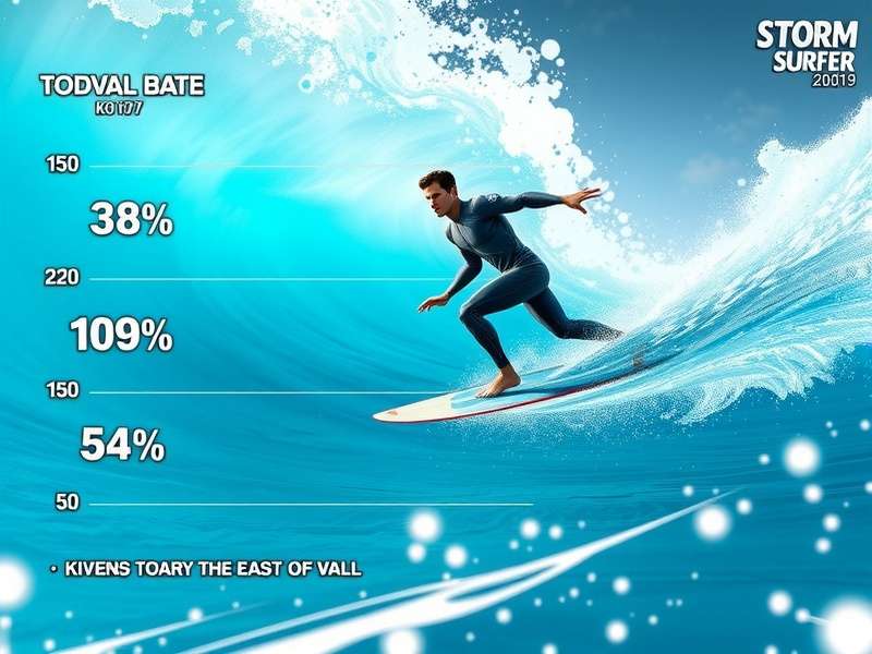 Chart showing Storm Surfer download growth in India